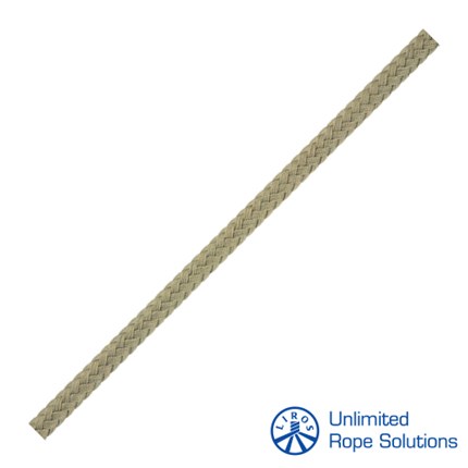 Tradicijski konop LIROS Seastar-Classic, prečnika 6 mm, u bež boji, prikazan je na bijeloj pozadini.
