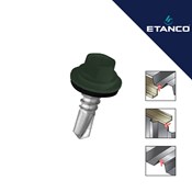 Fasadni vijak Etanco GT3 4.8x25 RAL 6020 Zelena