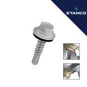 Vijci za panele Etanco GT5 5.5x50 RAL 9006 Siva