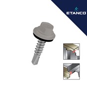 Vijci za panele Etanco GT5 5.5x25 RAL 9007 Srebrni