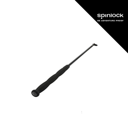 Produkt Spinlock EJB 600mm produžetak za argolu, crni, s logotipom Spinlock u gornjem desnom kutu.