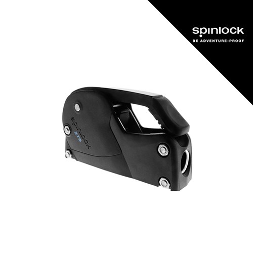 Čvrsti crni jednostruki stoper SPINLOCK XTS, dizajniran za sigurno vezivanje užeta promjera od 6 do 10 mm.