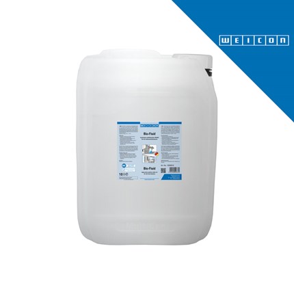 Bijeli plastični spremnik s etiketom WEICON Bio-Fluid, medicinsko čisto bijelo ulje NSF, pak=10 L [10000366].