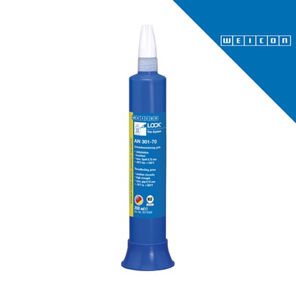 Plavi cijevni sustav WEICONLOCK AN 301-70 s oznakom 10026827, dizajniran za 200 ml pakiranja.