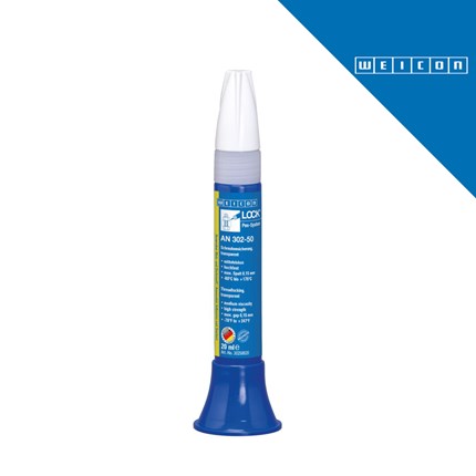Plavi WEICONLOCK AN 302-50 pen sustav za brtvljenje, 20 ml, s logotipom WEICON u gornjem desnom kutu.