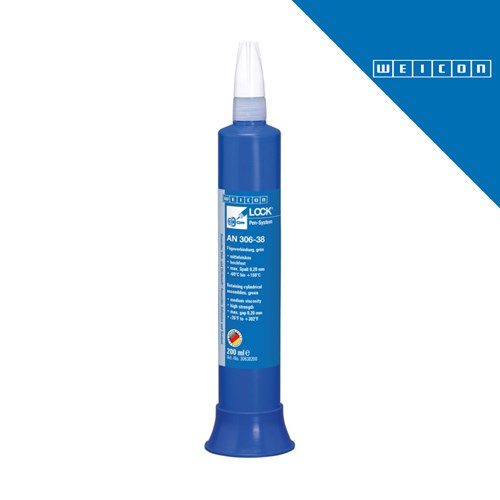 Plava cijev WEICONLOCK AN 300-38 ljepila za ležajeve visoke čvrstoće u pakiranju od 200 ml.